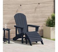 vidaXL Silla Adirondack Azul marino HDPE