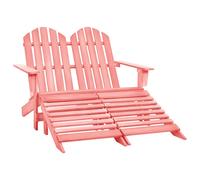 vidaXL Silla Adirondack de jardín 2 plazas madera de abeto