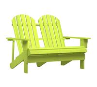 vidaXL Silla Adirondack de jardín 2 plazas madera maciza abeto verde