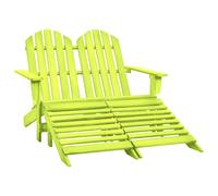 vidaXL Silla Adirondack de jardín 2 plazas madera de abeto