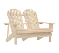 vidaXL Silla Adirondack de jardín 2 plazas madera maciza de abeto