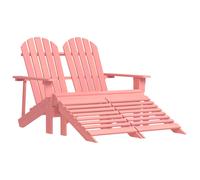 vidaXL Silla Adirondack de jardín 2 plazas madera de abeto