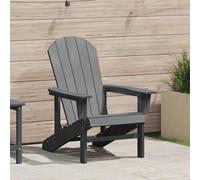 vidaXL Silla Adirondack Gris Claro 82 x 74 x 92 cm HDPE