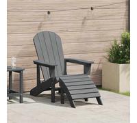 vidaXL Silla Adirondack Gris Claro HDPE