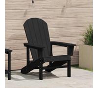 vidaXL Silla Adirondack Negro 82 x 74 x 92 cm HDPE