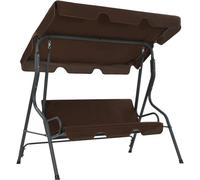 vidaXL Silla colgante estilo Hollywood, color café, 170 x 110 x 153 cm