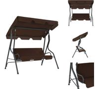 vidaXL Silla colgante estilo Hollywood, color café, 170 x 110 x 153 cm - Sillas colgantes estilo Hollywood