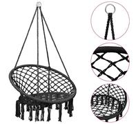 vidaXL Silla colgante hamaca columpio 80 cm antracita