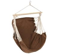 vidaXL Silla Colgante / Hamaca Marrón Grande Tejido