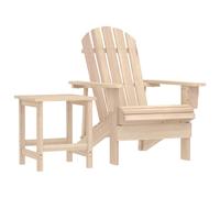vidaXL Silla con otomana y mesa jardín Adirondack abeto macizo