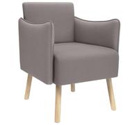 vidaXL Silla de Acento Gris Topo Tela