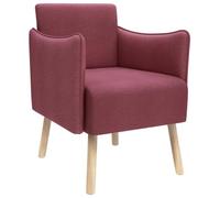 vidaXL Silla de Acento Rojo Vino Tela