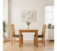 vidaXL: Juego de 2 sillas de comedor, madera maciza de roble , 45 x 54 x 100 cm