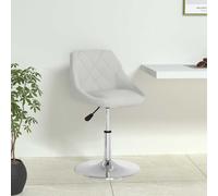 vidaXL Silla de comedor de cuero sintético blanco