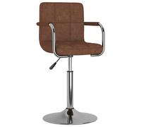 Silla de comedor marrón de vidaXL, tapizada en tela