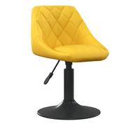 Vidaxl silla de comedor de terciopelo amarillo mostaza