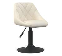 Vidaxl silla de comedor de terciopelo crema