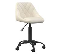 Vidaxl silla de comedor de terciopelo crema