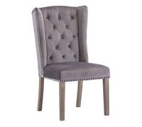 vidaXL Silla de comedor de terciopelo gris