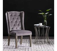 vidaXL Silla de comedor de terciopelo gris