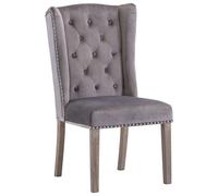 vidaXL Silla de comedor de terciopelo gris