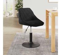 Vidaxl silla de comedor de terciopelo negro