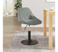 Vidaxl silla de comedor de terciopelo gris claro