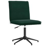vidaXL Silla de comedor de terciopelo verde oscuro