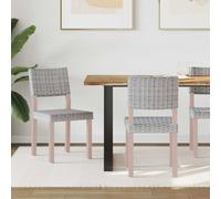 vidaXL Silla de comedor GENDT 2 uds. Ratán Kubu Lavado 46 x 55 x 84 cm