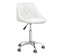 vidaXL Silla de comedor giratoria cuero sintético en color Negro/Blanco | cómodas modernas ergonómicas para comedor cocina salón hogar