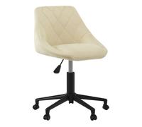 Vidaxl silla de comedor giratoria de terciopelo crema