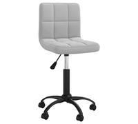 vidaXL Silla de comedor giratoria de terciopelo gris claro
