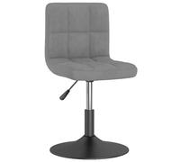 vidaXL Silla de comedor giratoria de terciopelo gris claro