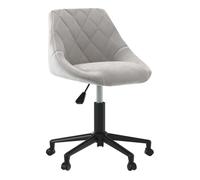 Vidaxl silla de comedor giratoria de terciopelo gris claro