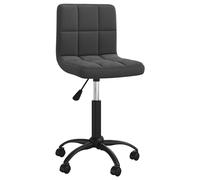 vidaXL Silla de comedor giratoria de terciopelo negro