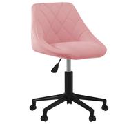 vidaXL Silla de comedor giratoria de terciopelo rosa