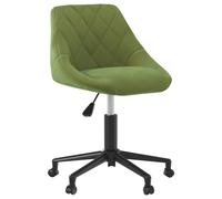 vidaXL Silla de comedor giratoria de terciopelo verde claro