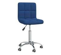 Silla giratoria para comedor, color azul, tapizada en tela, marca vidaXL