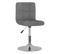 Vidaxl silla de comedor giratoria tela gris claro
