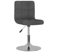 vidaXL Silla de comedor giratoria tela gris oscuro