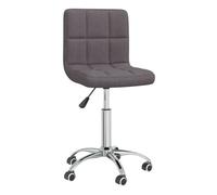Vidaxl silla de comedor giratoria tela gris topo