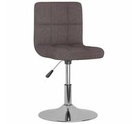 vidaXL Silla de comedor giratoria tela gris topo