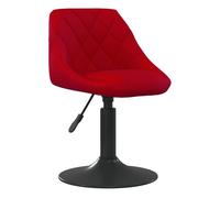 Vidaxl silla de comedor terciopelo rojo tinto