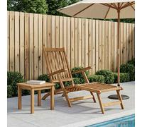vidaXL Silla de Deck Plegable Natural Madera de teca maciza