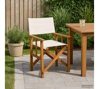 vidaXL Silla de director – Asiento de madera maciza de acacia