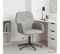 vidaXL Silla de Escritorio giratoria 54 x 55 x 90 cm Gris Claro