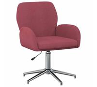 vidaXL Silla de Escritorio giratoria 54 x 58 x 90 cm Rojo Vino Tela