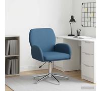 vidaXL Silla de escritorio giratoria de tela 54 x 58 x 90 cm Azul