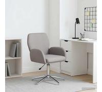 vidaXL Silla de escritorio giratoria de tela 54 x 58 x 90 cm Topo