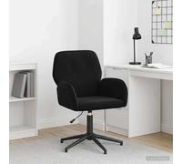 vidaXL Silla de escritorio giratoria 54 x 55 x 90 cm Negro terciopelo